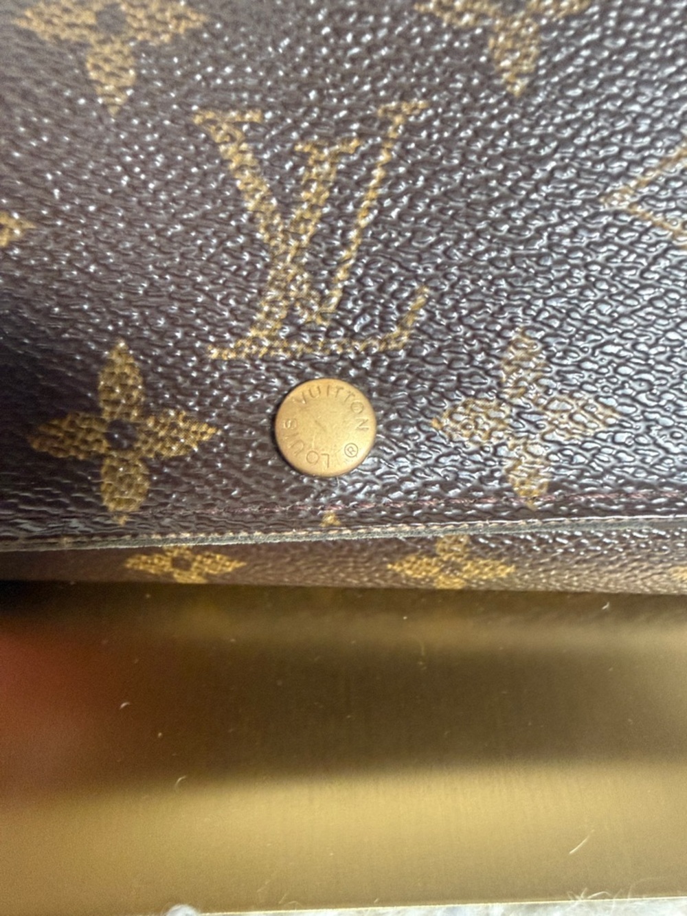 Louis Vuitton Monogram Canvas Trifold Wallet - Dark Brown and Gold - Picture 2 of 7